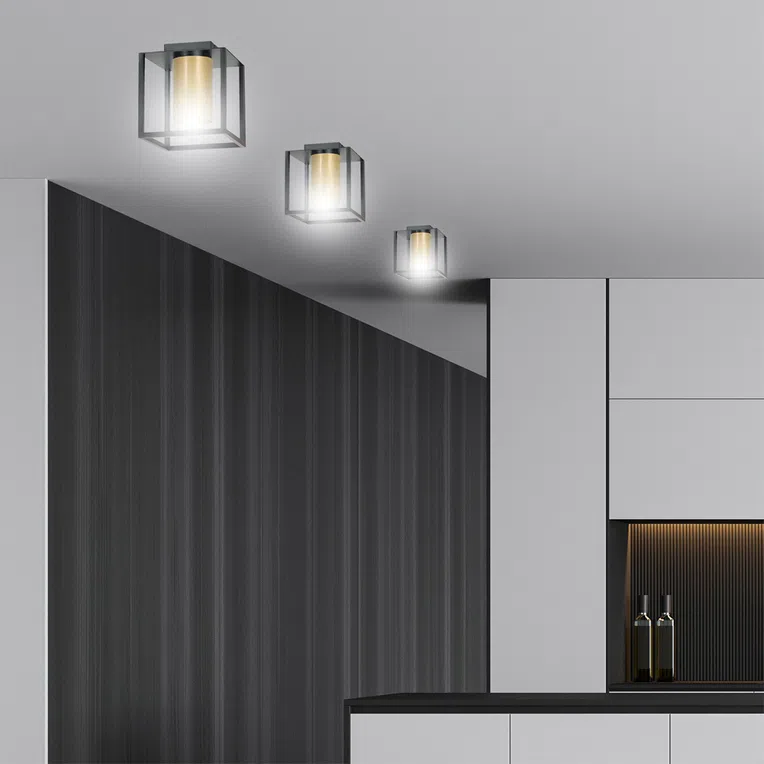 Lampa Sufitowa Tiper 1/977/1 1Xgu10 czarna/złota