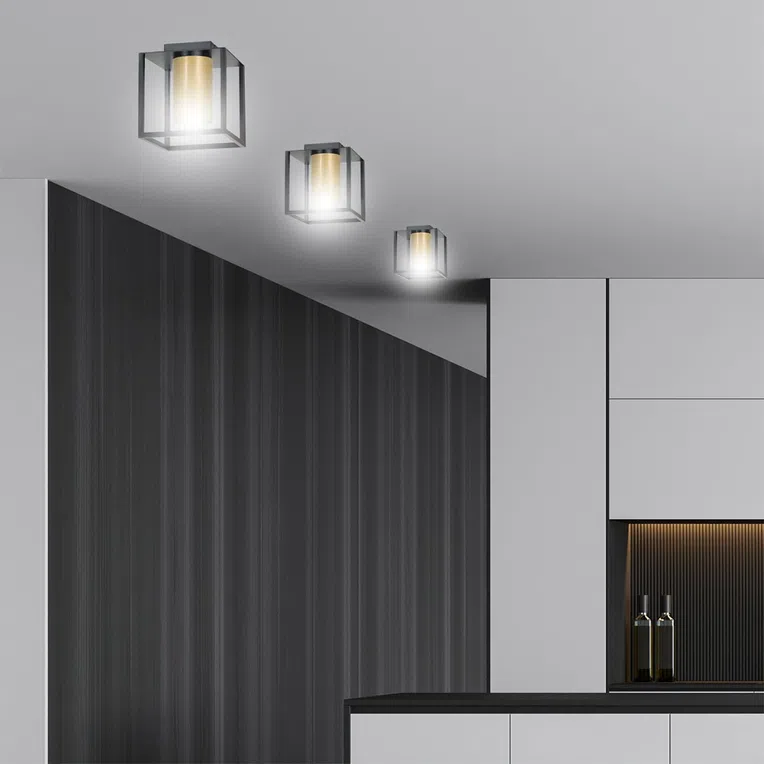 Lampa Sufitowa Tiper 1/977/1 1Xgu10 czarna/złota