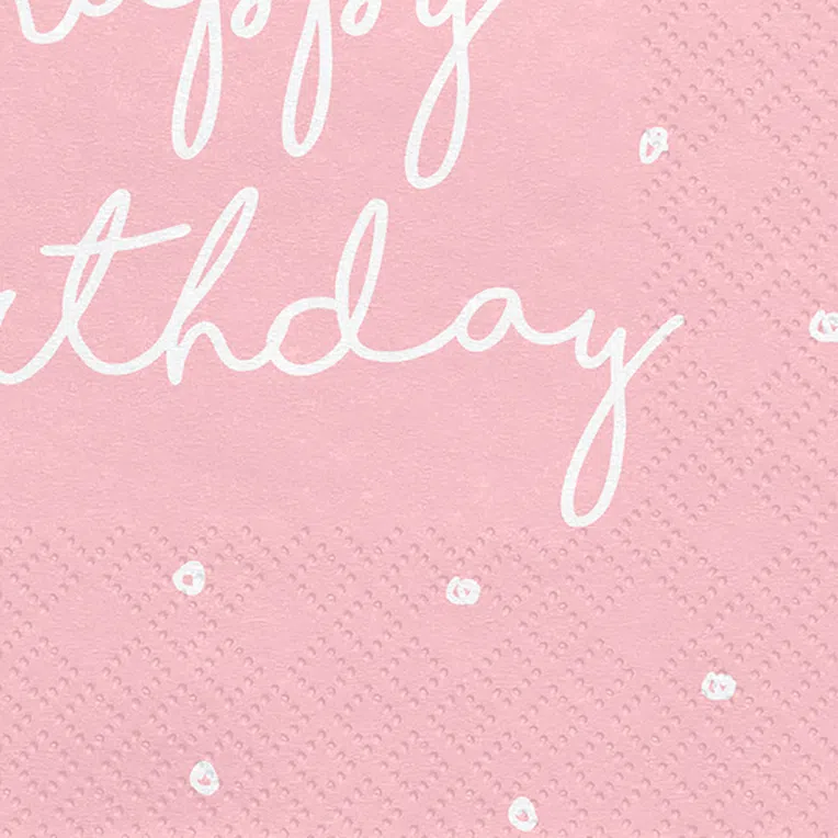 Serwetki HAPPY BIRTHDAY trójwarstwowe w kropeczki 20 szt. 16x16 cm