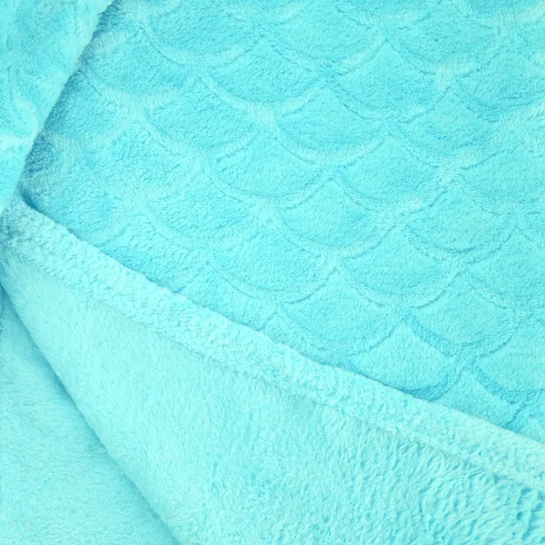 Koc SARDI dekoracyjny turkusowy 70x150 cm