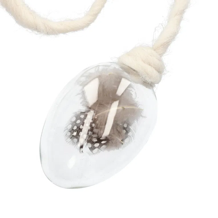 Zawieszka wielkanocna LECCY szklana na sznurku 50 cm