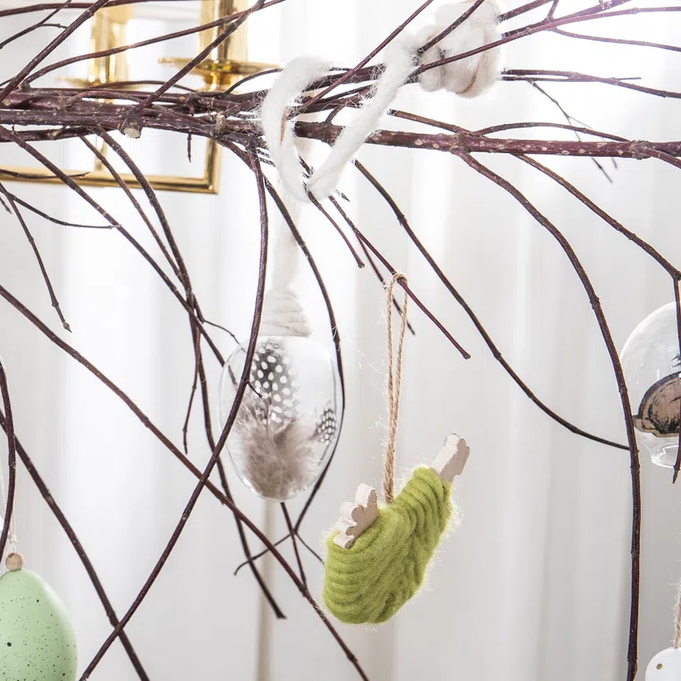 Zawieszka wielkanocna LECCY szklana na sznurku 50 cm