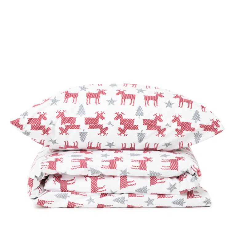 Pościel AIRE bawełniana w renifery 220x200 cm