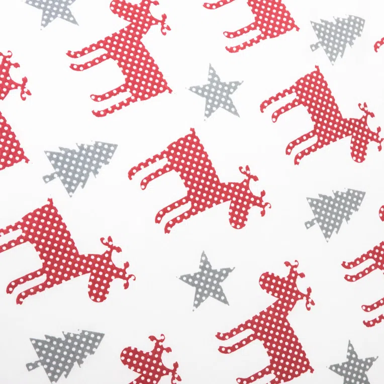 Pościel AIRE bawełniana w renifery 220x200 cm