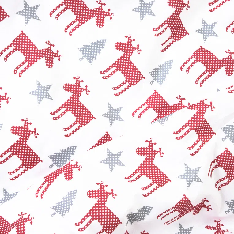 Pościel AIRE bawełniana w renifery 220x200 cm