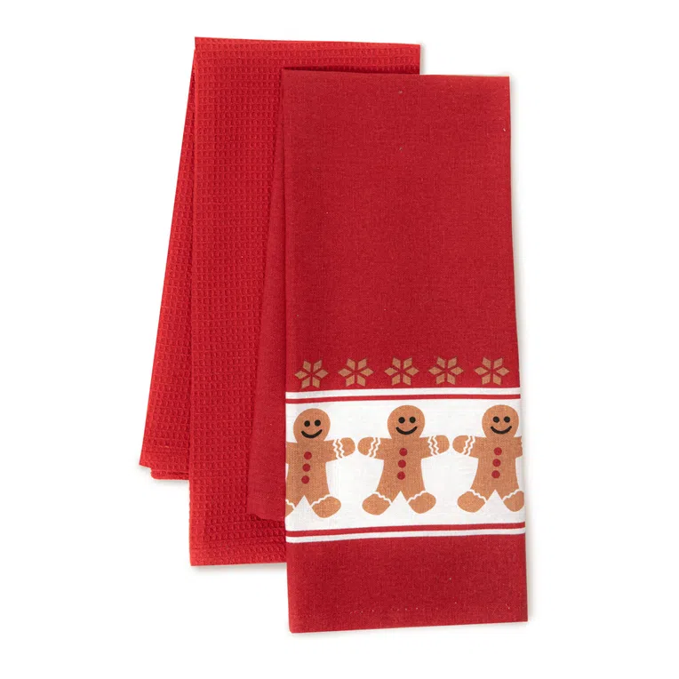 Zestaw ścierek kuchennych BISCOTTO czerwonych 2*45x70 cm