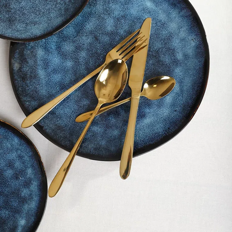 Zestaw sztućców ABELE złote 16 szt.