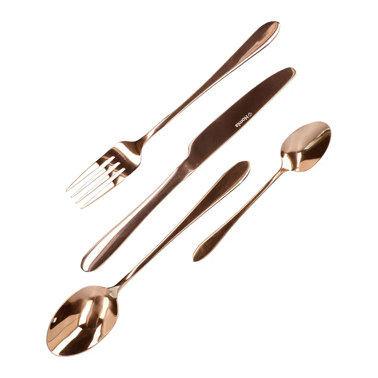 Zestaw sztućców ABELE miedziane 16 szt.