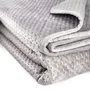 Narzuta ZEMI welurowa z wytłoczeniami szara 200x220 cm