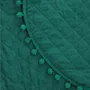Narzuta BRENDA z pomponami zielona 200x220 cm