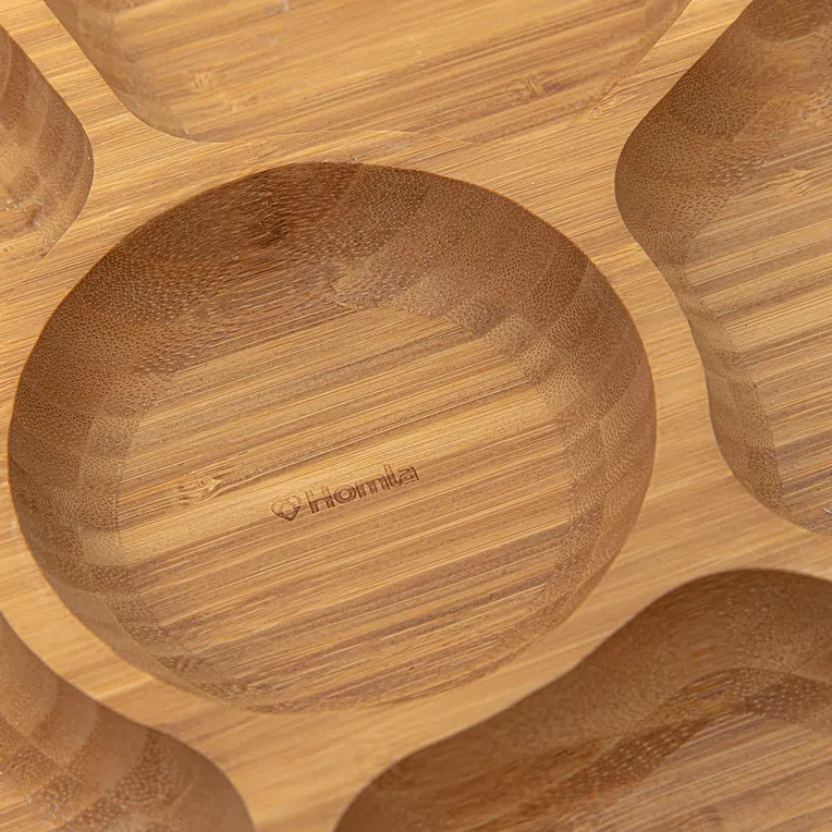 Półmisek BAMBOU bambusowy z przegródkami 32 cm