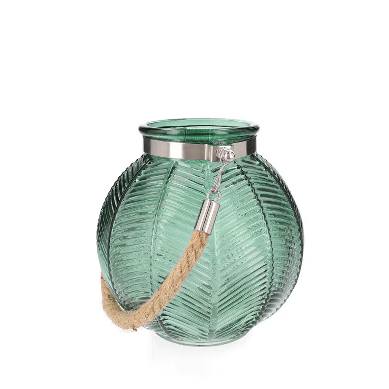 Lampion BLOMST ciemnozielony 8x14 cm