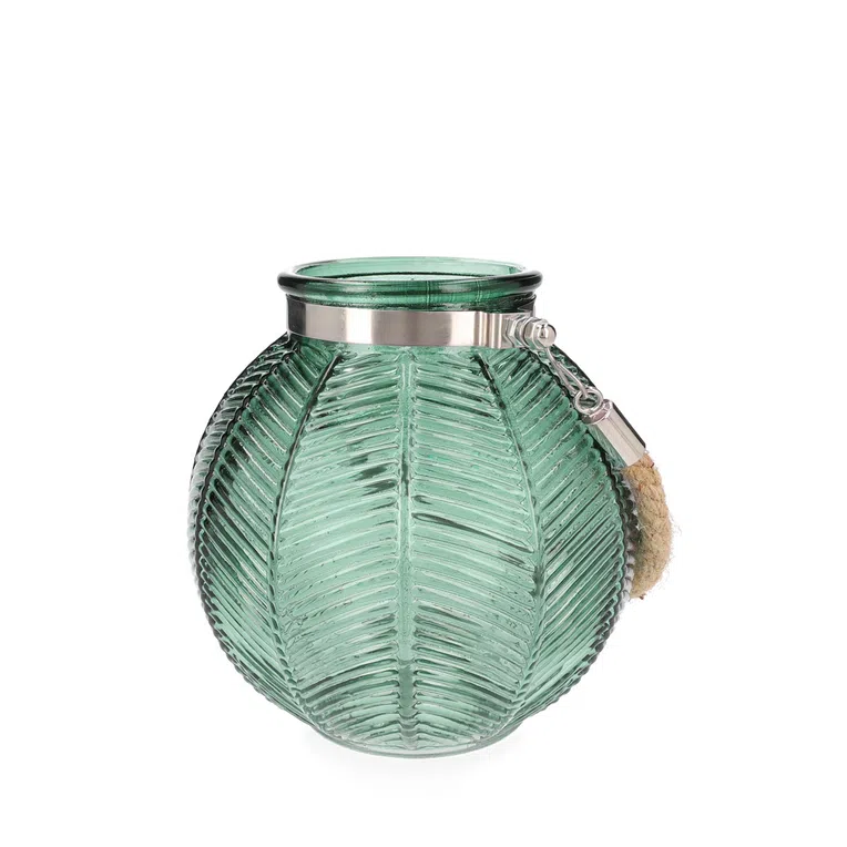 Lampion BLOMST ciemnozielony 8x14 cm