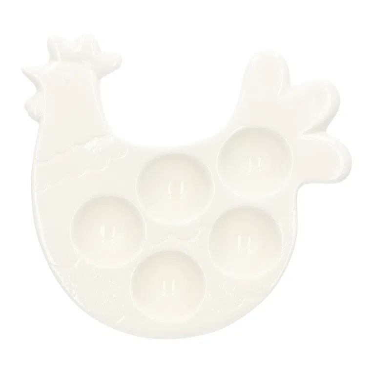 Patera ADIE na jajka biała 20x18 cm