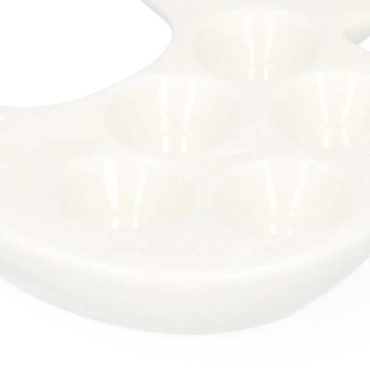 Patera ADIE na jajka biała 20x18 cm