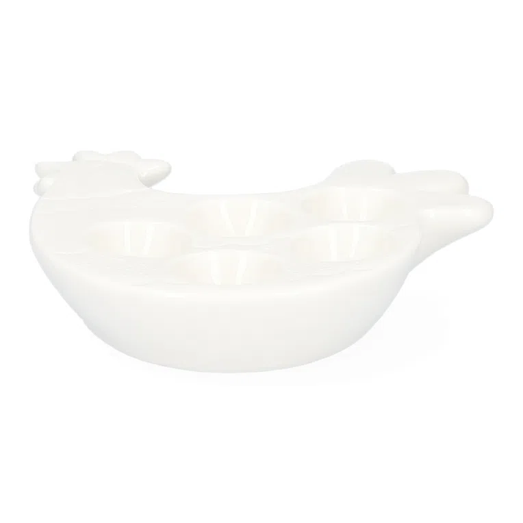 Patera ADIE na jajka biała 20x18 cm