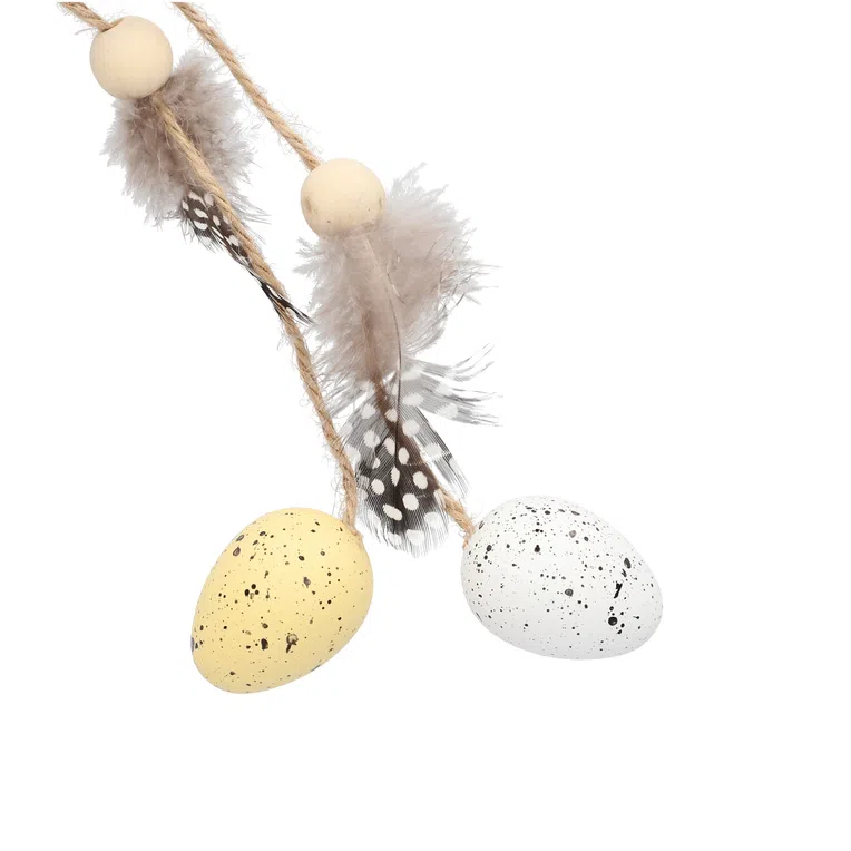 Zawieszka wielkanocna FAER LUNGO z jajkami żółta 40 cm