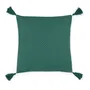 Poszewka MORRIS z frędzlami zielona 45x45 cm