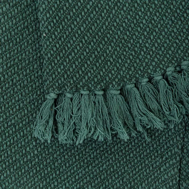 Pled MORRIS z frędzlami zielony 130x170 cm