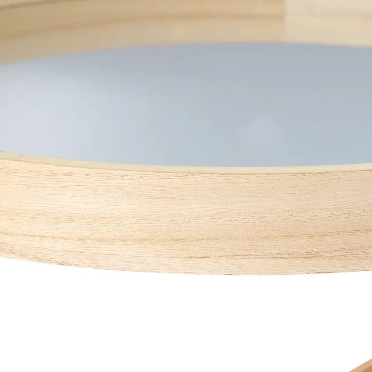 Lustro SCANDI WOOD wiszące na pasku 50x50 cm