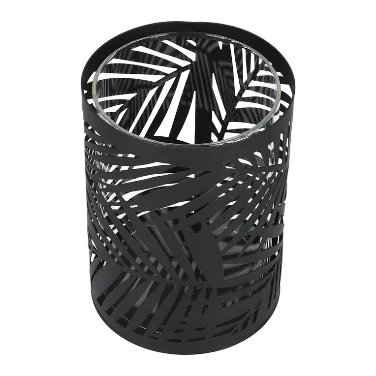Lampion SAGE ażurowy czarny 11x15 cm