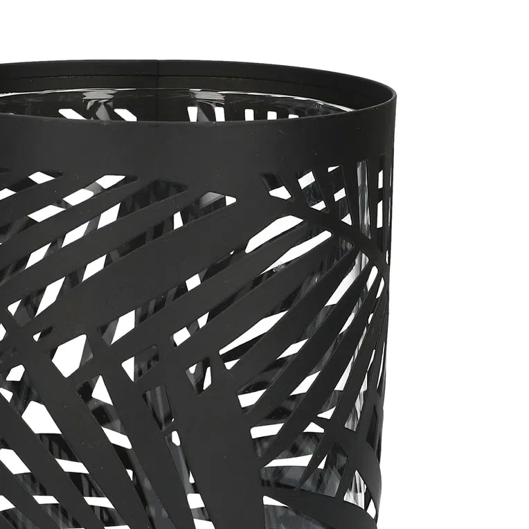 Lampion SAGE ażurowy czarny 11x15 cm