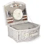 Kosz piknikowy PICNIC dla 4 osób biały 46x38x41 cm