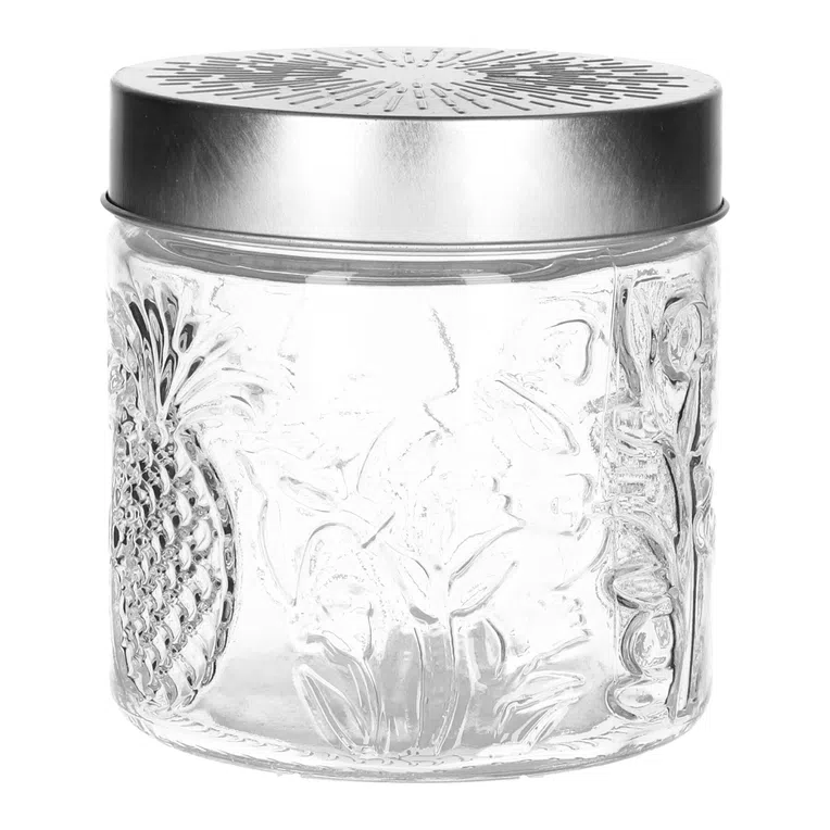 Pojemnik szklany z metalową pokrywą FRUTTI 0,7 l SS20 970485