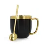 Kubek SINNES czarny z łyżeczką 0,28 l