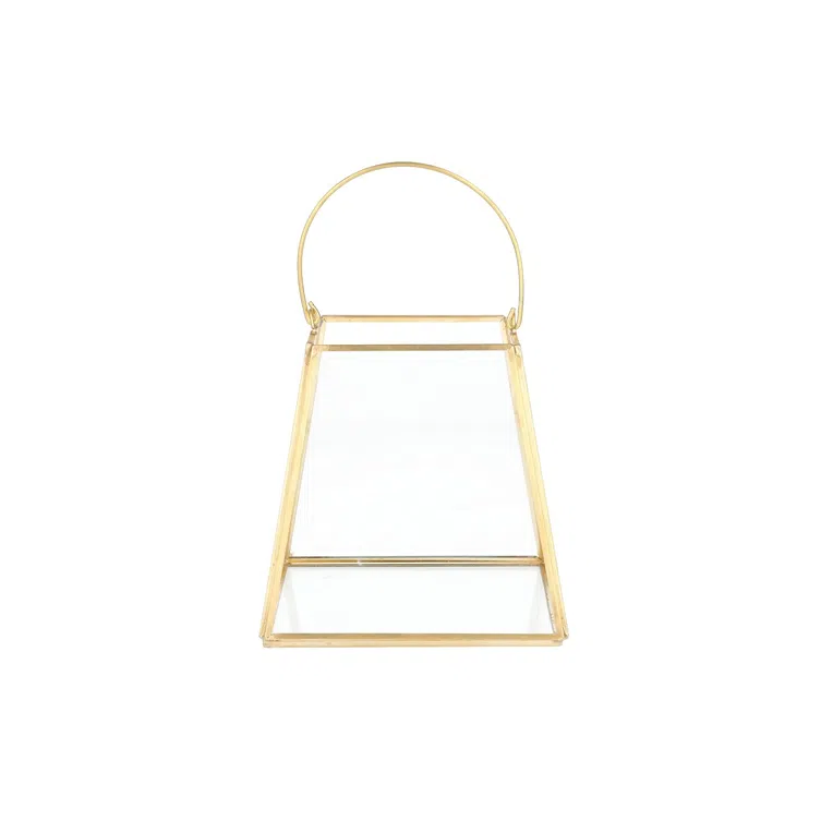 Lampion GRAZIA złoty 9x9x10 cm