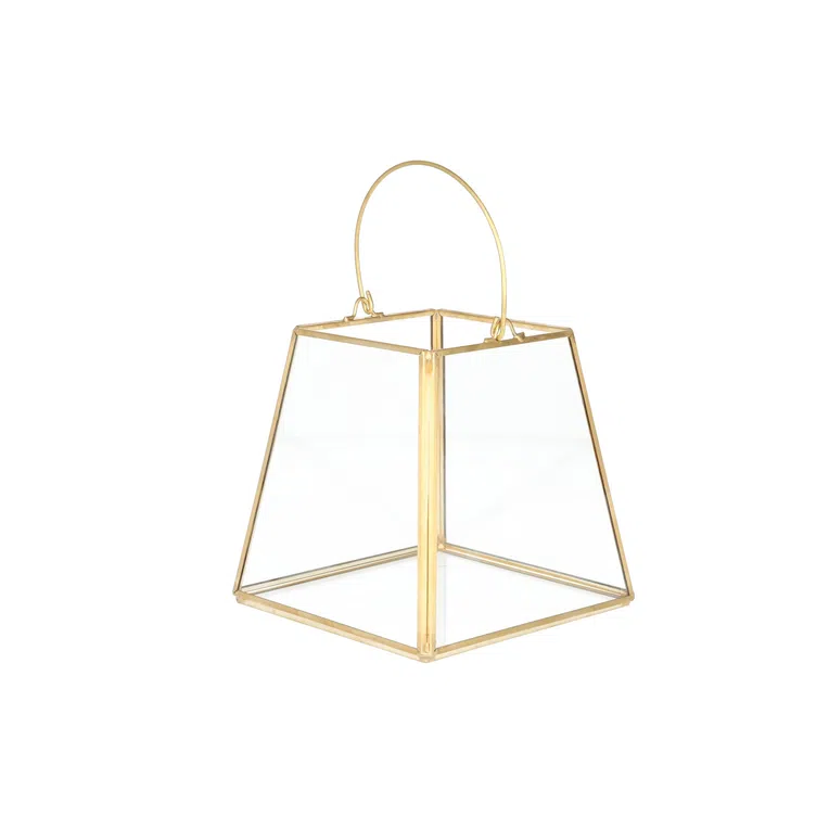 Lampion GRAZIA złoty 9x9x10 cm