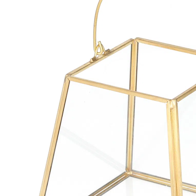 Lampion GRAZIA złoty 9x9x10 cm