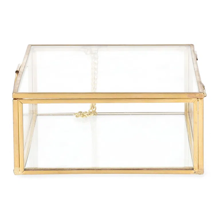 Szkatułka na biżuterię GRAZIA złota 13x11x5 cm