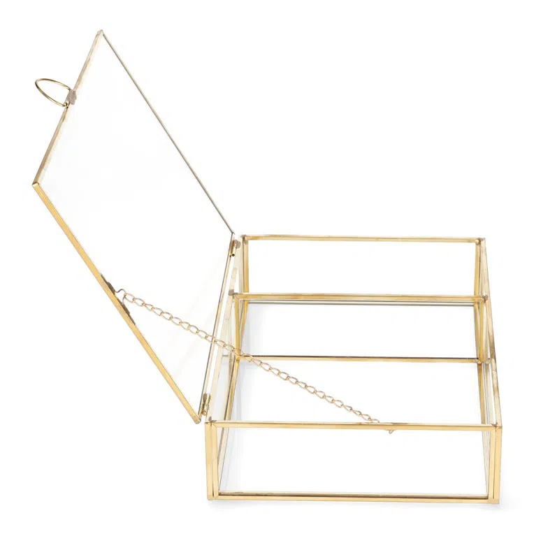 Szkatułka na biżuterię GRAZIA złota 23x15x5 cm