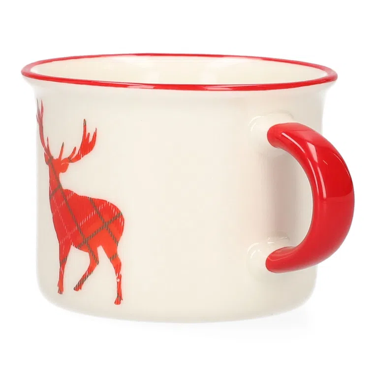 Kubek FLOCON biały z reniferem 0,16 l