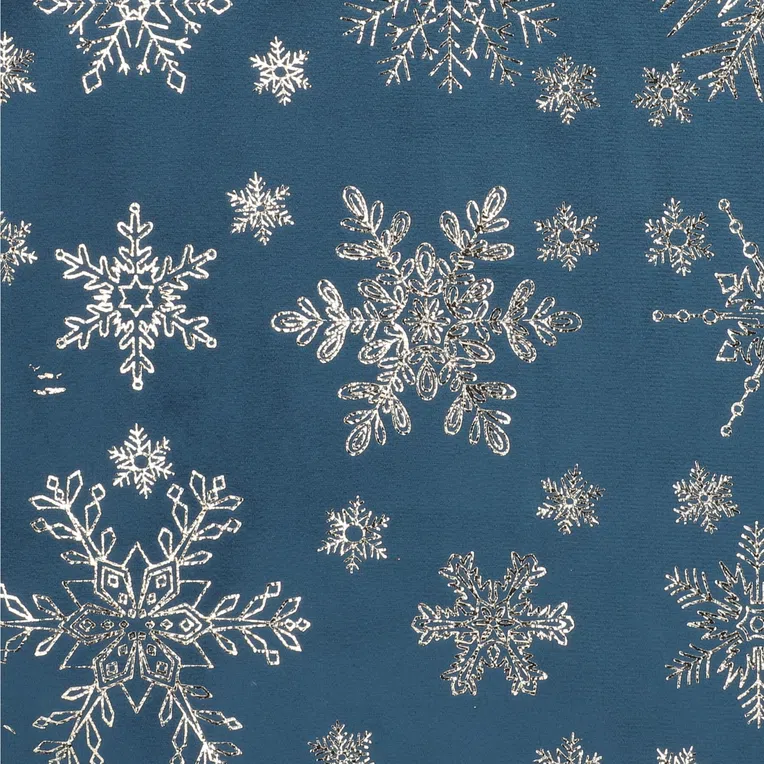 Bieżnik TANESI w złote śnieżynki granatowy 40x160 cm