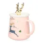 Kubek ROSIE różowy z ozdobną przykrywką 0,4 l