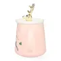 Kubek ROSIE różowy z ozdobną przykrywką 0,4 l