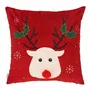 Poszewka REINDEER z pomponem czerwona 45x45 cm