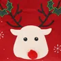 Poszewka REINDEER z pomponem czerwona 45x45 cm
