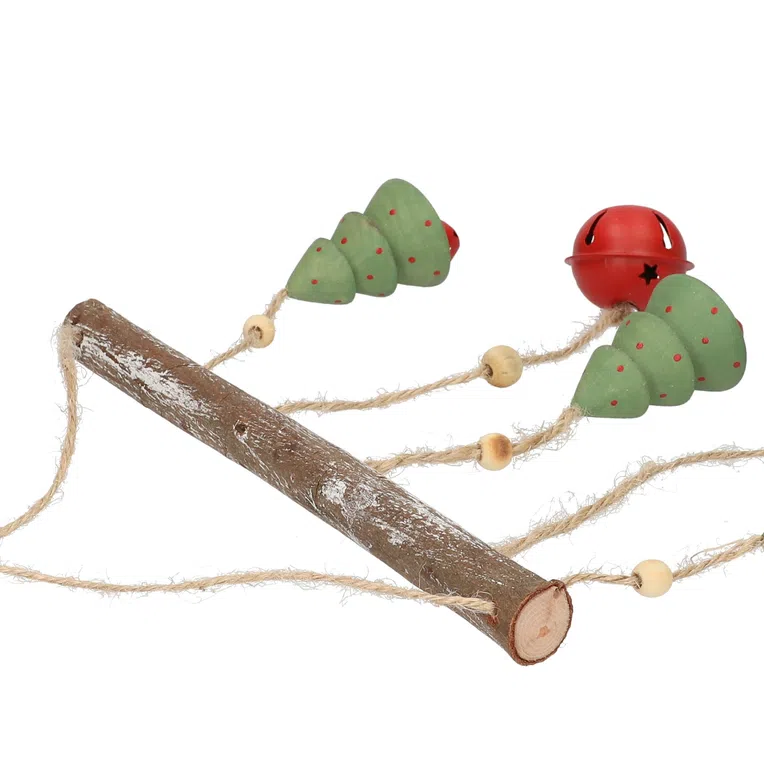 Girlanda PINO z choinkami i bombkami 44x22 cm