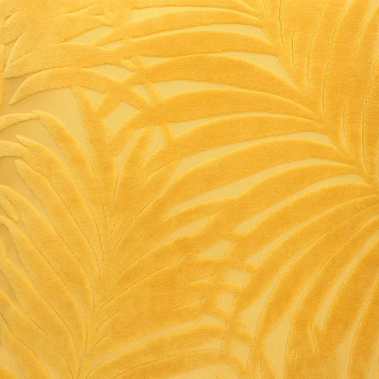 Poszewka MAITE z wytłoczeniami musztardowa 45x45 cm