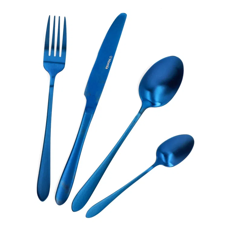 Zestaw sztućców ABELE matowe granatowe 16 szt.