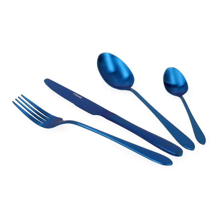 Zestaw sztućców ABELE matowe granatowe 16 szt.