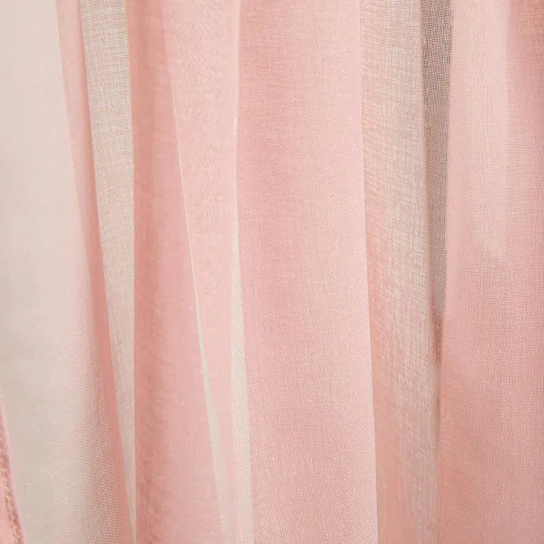 Firanka ADI z pomponikami różowa 140x250 cm