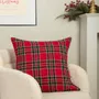Poszewka LAPPI w kratę czerwona 45x45 cm