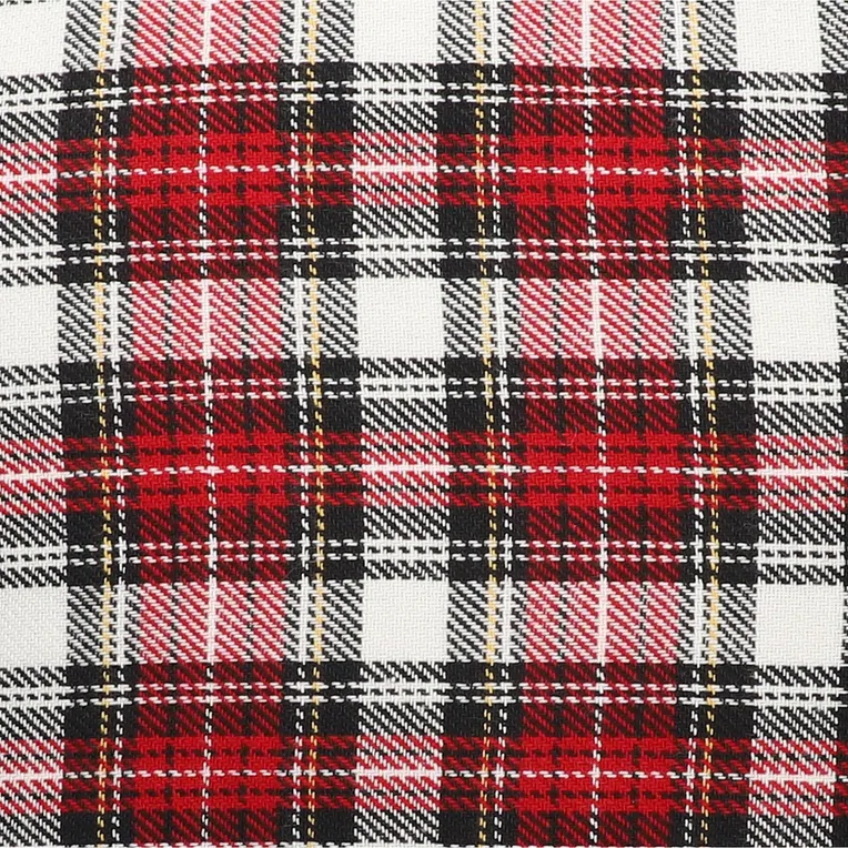 Poszewka NILSA w kratę czerwona 45x45 cm