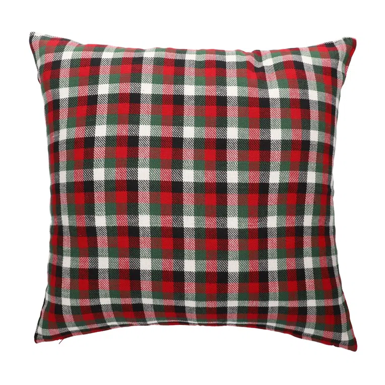 Poszewka PAIMO w kratę czerwona 45x45 cm