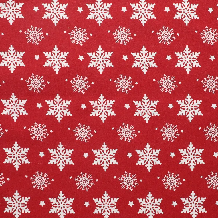 Bieżnik LOHJA w śnieżynki czerwony 40x160 cm