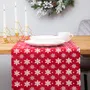Bieżnik LOHJA w śnieżynki czerwony 40x160 cm